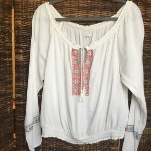 Hollister off shoulder peasant blouse